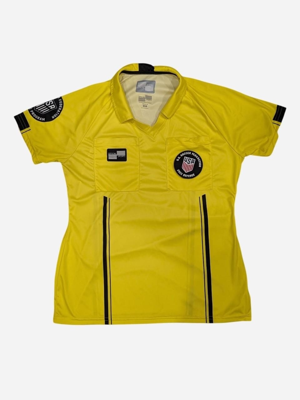 USA Soccer Referee Womens Short-Sleeve Yellow Jersey